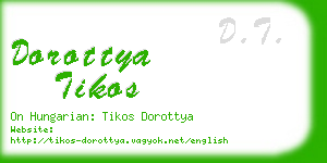 dorottya tikos business card